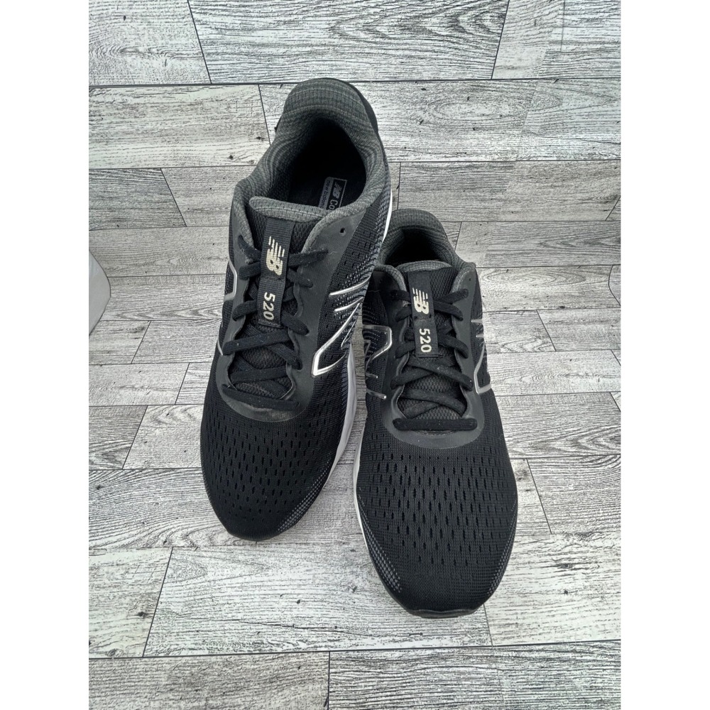New Balance 520 Men's Running Shoes Black Lace Up Athletic Sneakers Size 10 4E
